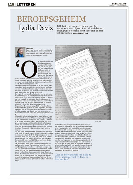 Lezen, lezen, lezen – Lydia Davis #Beroepsgeheim