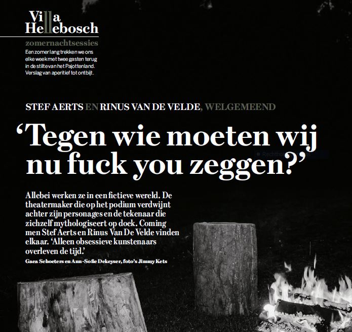 Tegen wie moeten wij nu fuck you zeggen? #DSWeekblad #VillaHellebosch