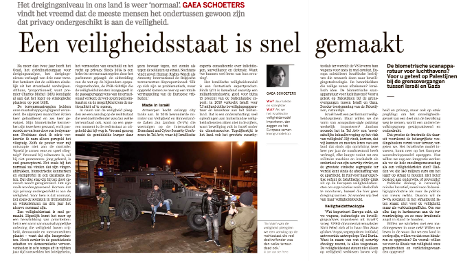 een veiligheidsstaat is snel gemaakt #DSOpinie