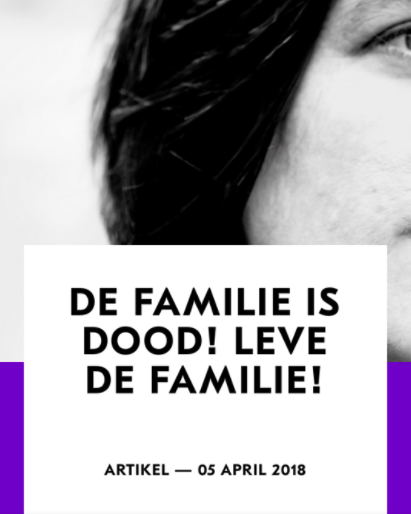 De familie is dood! Leve de familie! #toneelhuis