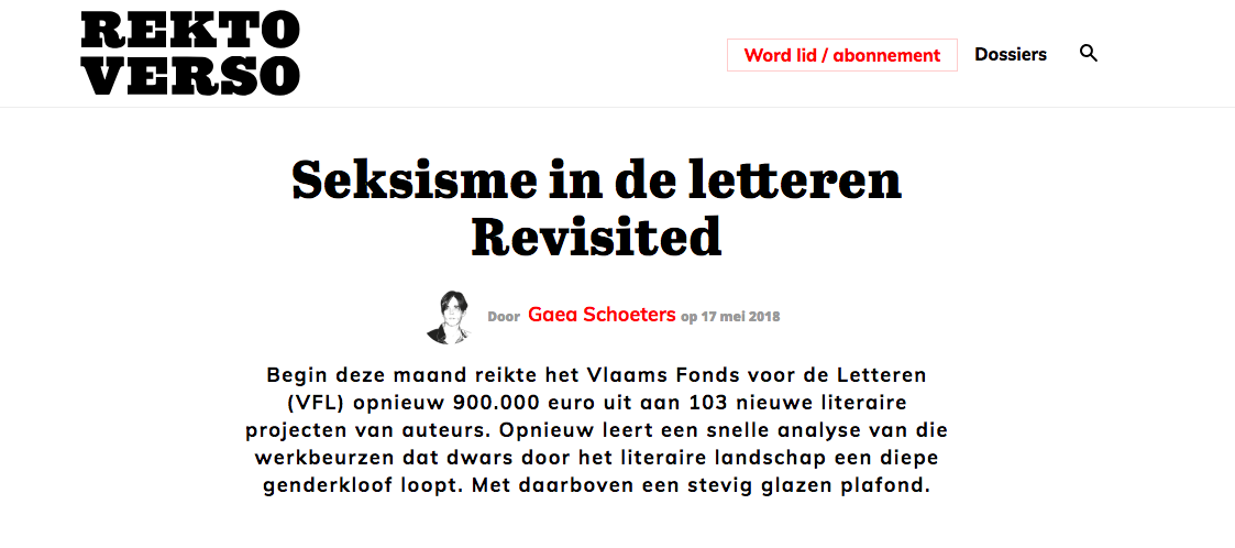 seksisme in de letteren revisited #rektoverso