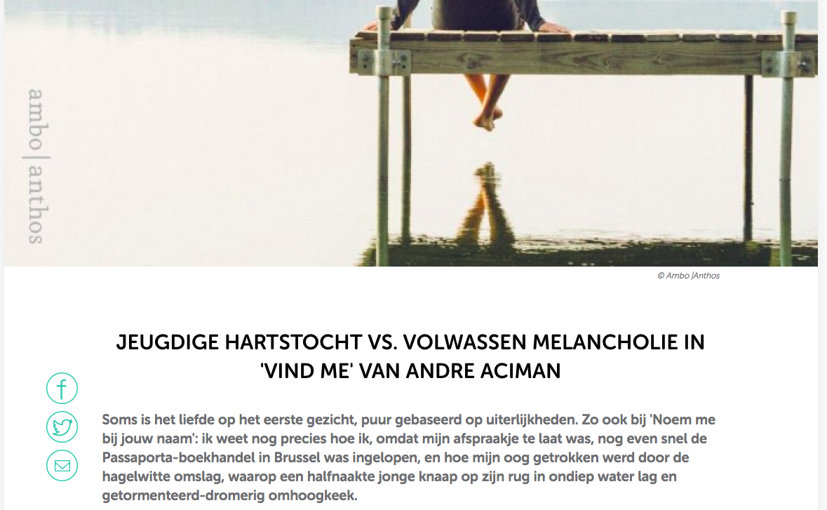 Vind me — André Aciman #recensie #ZIZO