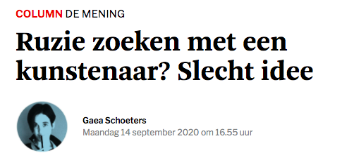 de mening — maandag #DSA